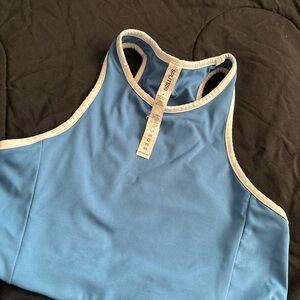 Splits59 Blue Tank Top with White Trim